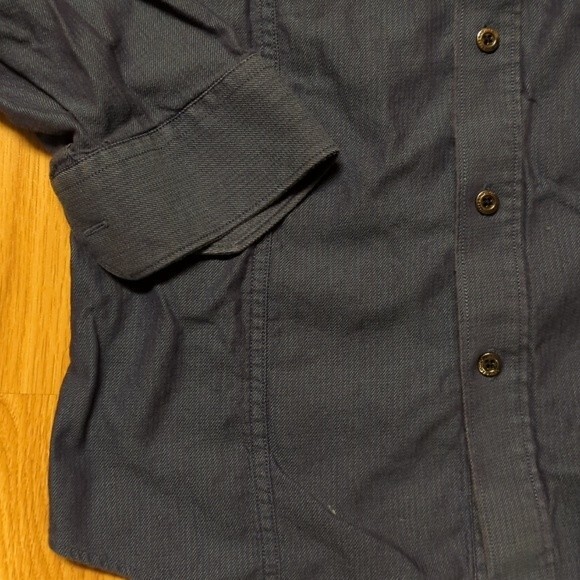 Rock & Republic Shirt Womens Button Up Small Navy Blue Long Sleeve Collared - Picture 8 of 8